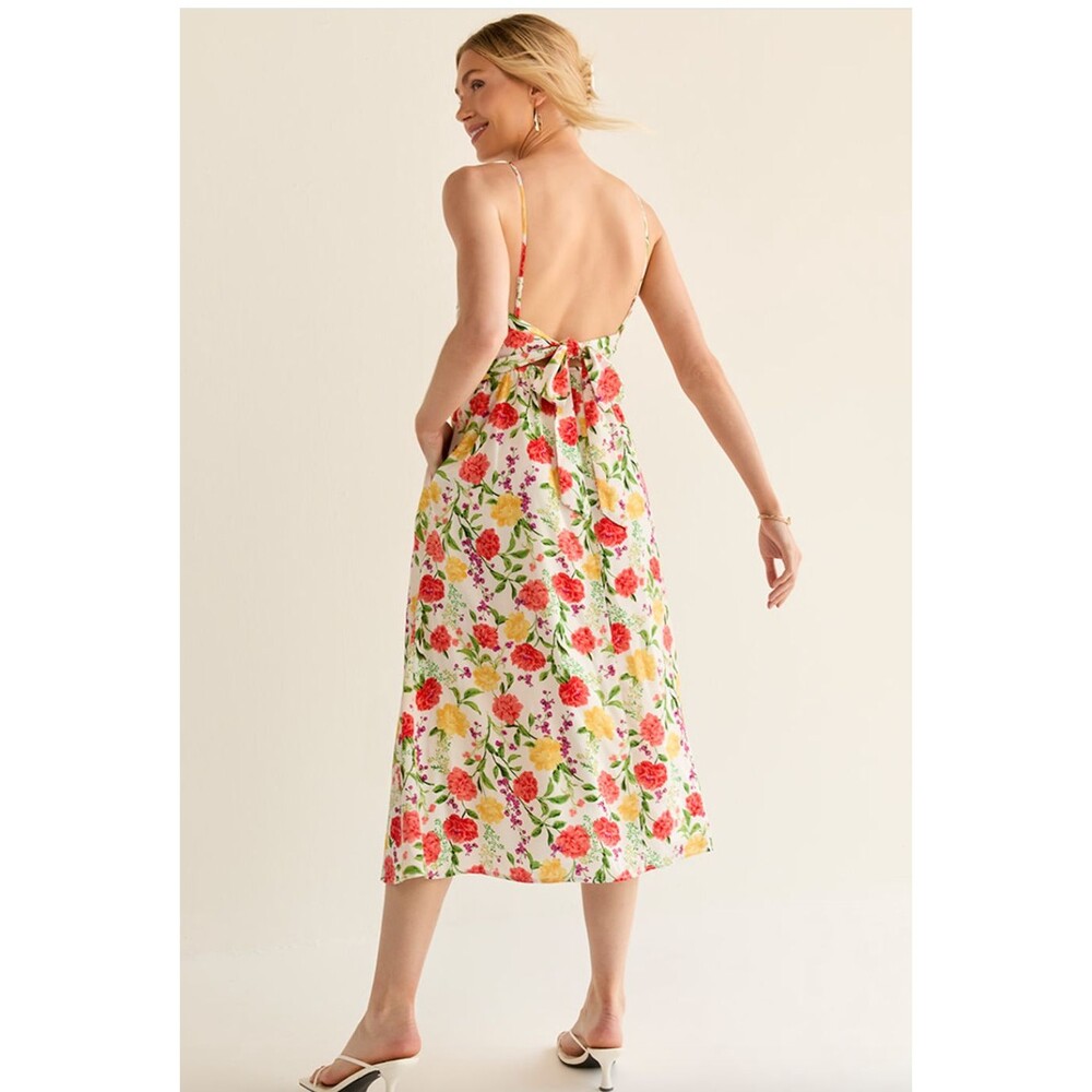 NWT Francesca's Johnie Halter Dress Sz XL Floral Midi Cottagecore Girly - Picture 7 of 16